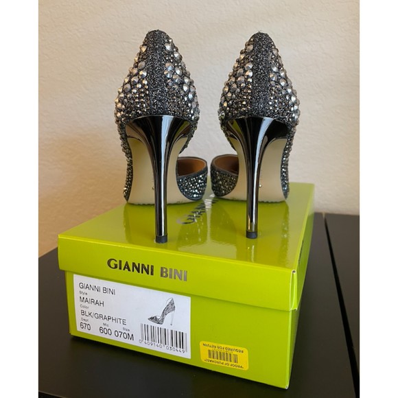 Gianni Bini (Worn ONCE) Mairah Studded Sparkly Heels - Sz 7 - Picture 8 of 12